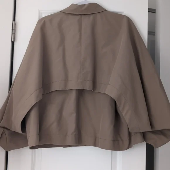 Zara Khaki Trench Cape Coat